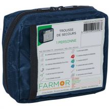 Farmor - Trousse de secours individuelle bleue - Trousse de premiers secours essentielle