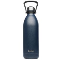 Qwetch - Bouteille Isotherme 1.5L Bleu Roc - Usage Alimentaire - Garde au Chaud/Froid