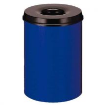 Poubelle Metal Anti Feu 50l Bleue