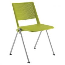 Chaises Match Piètement Alum Dossier Et Assise Poly. Vert