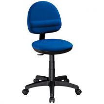 Siege Tissu Bleu Roul/patins Assise Hteur 44 A 56cm