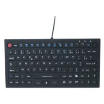 Clavier /souris Compact En Silicone Rigide Étanche Usb Noir