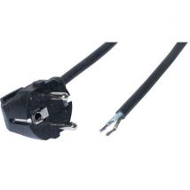 Cordon D'alimentation Cee7 / Fils Dénudés Noir - 30 M