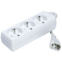 Multiprise Onduleur 3 Prises / Cordon Iec C14 Blanche - 40m