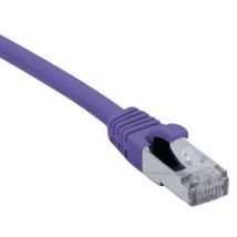 Dexlan - Cordon RJ45 Catégorie 6A S/FTP LSOH Snagless Violet 0,3m - Haute Performance Réseau
