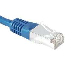 Dexlan - Cordon RJ45 Catégorie 6A S/FTP Bleu 0,5m - Haute Performance et Fiabilité