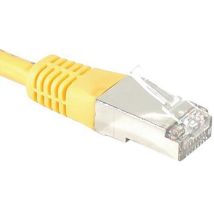 Dexlan - Cordon RJ45 Catégorie 6A S/FTP Jaune 10m - Haute Performance Réseau