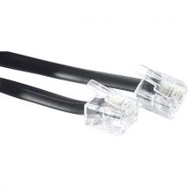 Cordon Téléphonique Rj11 Noir - 10m
