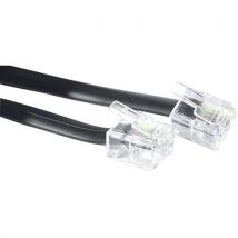Cordon Téléphonique Rj11 Noir - 2 M