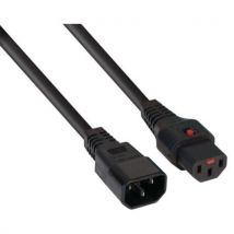 Rallonge D'alimentation C14 / C13 À Verrouillage Noire -20m