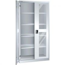 Armoire Gris Clair 1000x400x1950 Avec 4 Rayons Amo.