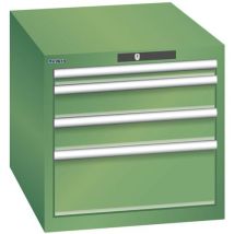 Lista - Armoire à tiroirs d'atelier - Vert - 4 tiroirs 75kg - 564x725x533mm