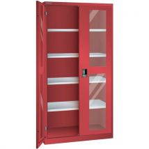 Armoire Portes Battantes Fenêtres 1000x580x1950-rouge