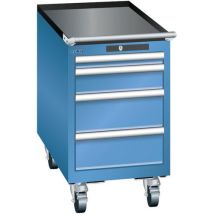 Lista - Armoire à tiroirs d'atelier - Bleu - 4 tiroirs 75kg - 411x725x723mm