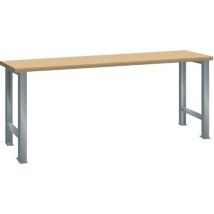 Lista - Établi d'atelier Gris Pigeon 2000x800x900mm - Charge 500kg - Plateau Hêtre Massif - Robuste et Durable