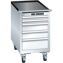 Lista - Armoire à tiroirs d'atelier - Blanc - 5 tiroirs - 75kg par tiroir - 411x725x723mm