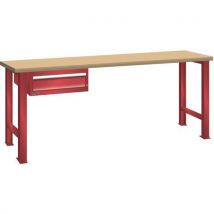 Établis Rouge 2000x750x840 Cap. 360kg Et 1 Tir. 75kg