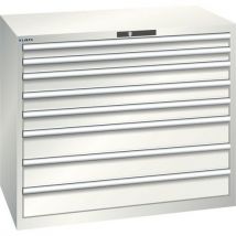 Lista - Armoire 8 tiroirs série 78.836 - Gris clair - Charge 200kg - Mobilier d'atelier robuste