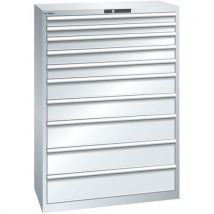 Armoire 10 Tiroirs 1023x572x1450mm-charge 200kg-gris