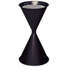 Var - Cendrier conique sablier noir 5.9L - Acier 73cm - Éco-responsable