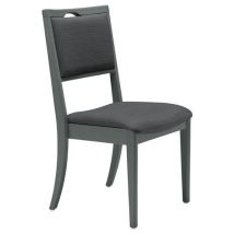 Sunset Creation - Chaise Ginkgo Gris Foncé - Structure Hêtre Anthracite - Usage Collectivité - M1