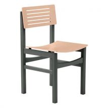 Chaise Eole 4 Pieds - Hêtre Bouleau - Hêtre Anthracite