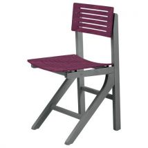 Chaise Eole Ast - Hêtre Prune - Structure Hêtre Anthracite