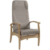 Sunset Creation - Fauteuil de Repos Grand Large Abaka Taupe - Ergonomique et Confortable - Supporte 120 kg - Idéal Accessibilité