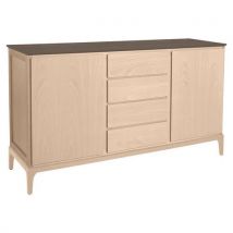 Sunset Creation - Buffet Mona 2 Portes 4 Tiroirs - Marron Bouleau - 163.5cm Largeur - Mobilier Professionnel