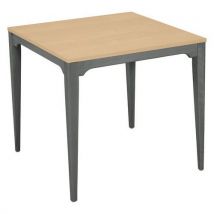 Table Grand Large 80x80 Cm Stratifié Abs - Érable/anthracite