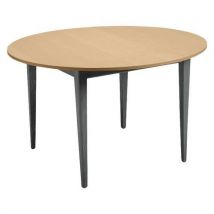 Table Grand Large Ø120 Cm Stratifié Abs - Érable/anthracite