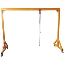 Hadef - Pack Portique d'Atelier Chariot Palan - Capacité 1000 kg - Hauteur 4 m - Jaune CE