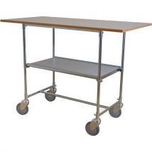 Table Roulante Ergob Stratifié Gris 1200 X 600 X 900