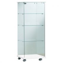 Vitrine D'exposition Echo Blanche Hauteur 140 Cm - L 60 Cm