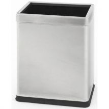 Corbeille À Double Paroi Rectangle Inox Mat 10l
