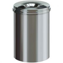 Poubelle À Papier Anti-feu Inox 30l