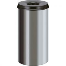 Poubelle À Papier Anti-feu Inox/noir 50l