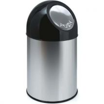 Poubelle Bullet Avec Liner 30l Inox/noir