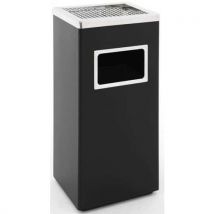 Poubelle-cendrier 145l Noir/inox