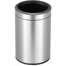Round Open Top Bin 12 L Eko Acier Inoxydable Mat