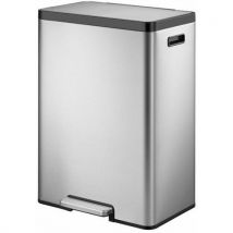 Poubelle À Pédale Ecocasa Ii Recycling Step Bin 20+20 L Inox Mat