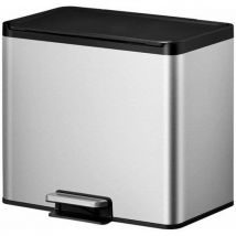 Poubelle À Pédale Essential Recycler Step Bin 15+15 L Inox Mat