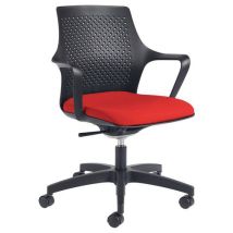GGI - Fauteuil de bureau Flash - Assise Tissu Rouge - Ergonomique - Télétravail