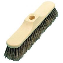 Balai Droit 28cm Fibre Soie Grise Monture P Lastique A Vis