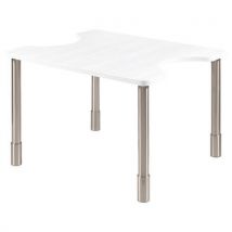 Table Pmr 110 X 90 Cm Réglable Stratifié - Blanc/gris
