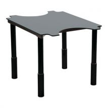 Sunset Creation - Table Ergo Technic 110x80 réglable gris/noir - Stratifié HPL - Usage Collectivité - 5 ans Garantie