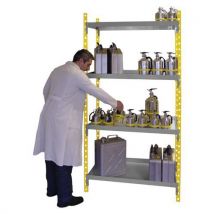Rayonnage Sécurité Acier Elément Départ Prof. 400 Mm 4 Niveaux