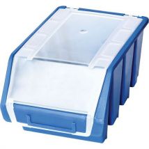 Boîte de rangement plastique Ergobox 3 Plus 12,6x17x23,5 cm bleue - Compartimentable et gerbable pour organiser