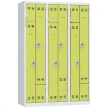 Vestiaire gain de place en L - 1 à 3 colonnes - Largeur 400 mm - Vinco