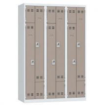 Vestiaire gain de place en L - 1 à 3 colonnes - Largeur 400 mm - Vinco